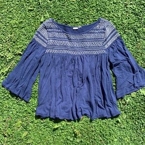 GAP Navy Smock Blouse